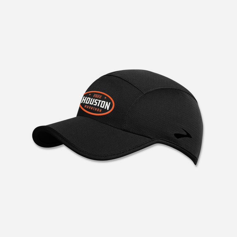 Brooks Houston22 Tempo Israel - Women's Running Hat - Black/Orange/White/13.1 Houston (29716-HXZT)